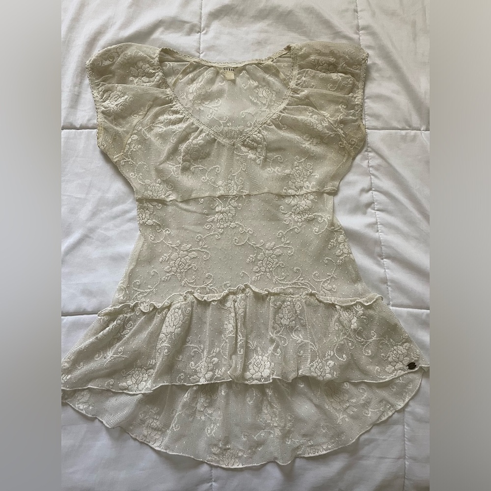 Babydoll Lace Vintage Guess Top.